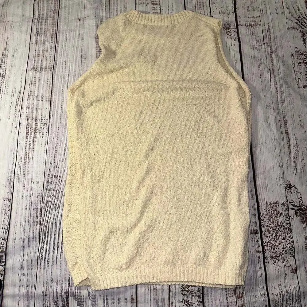 Nenoná Sleeveless Cream Knit Tank Top-S